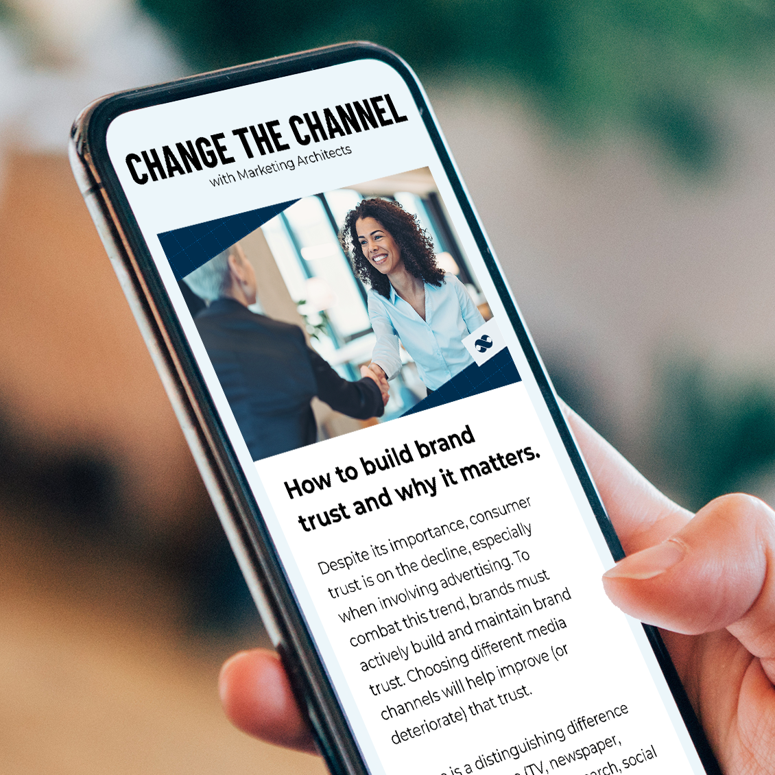 Change the channel Change the channel